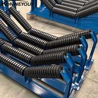 Rouleau d'impact en acier enduit de poudre conforme à la norme CEMA pour convoyeur d'usine électrique