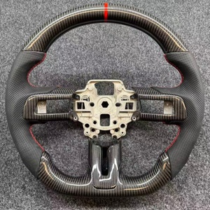 Volant sport en fibre <span class=keywords><strong>de</strong></span> carbone véritable personnalisé 2015-2023 pour Ford Mustang 2015-2023 GT et modèles Sheber - Product Image 1
