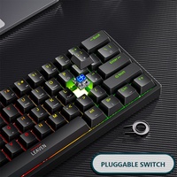 Clavier mécanique filaire pour jeux vidéo LEAVEN K620 E-sports, vente chaude, TYPE-C, clavier mécanique pour jeux vidéo RGB interchangeable à chaud
