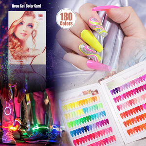 Sách Màu Sơn Móng Tay Để Tham Khảo Sách Màu Gel Neon Thẻ Màu Gel UV Nghệ Thuật Làm Móng 180 Màu - Product Image 1