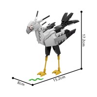 Funbuild créatif oiseau briques jouet MOC-227312 secrétaire oiseau sagittaire Serpentarius modèle bloc de construction jouets briques ensembles