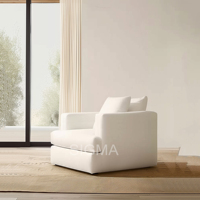 Usine de meubles de salon d'intérieur de luxe personnalisés haut de gamme fauteuil rembourré canapé chaise à siège unique