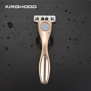 Professional Men And Women Use Stainless Steel 4 Blades Replace Metal Handle Safety Shaving Razor With Stand Holder