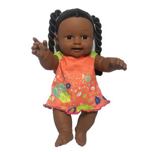 Poupée Reborn en peau noire de 30 cm, poupée noire, fille américaine africaine, nouveau-né, avec cheveux tressés - Product Image 5