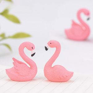 Statuette di Animali Cartoon in Resina, Mini Fenicotteri Ecologici, Regalo Artigianale, Decorazione per Scrivania, Giardino, Casa, Bonsai, Fenicotteri per Bambini - Product Image 4