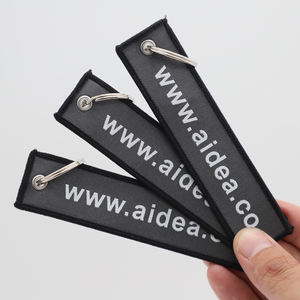 Porte-clés personnalisés en tissu doux, écologiques et durables, imprimés numériquement, avec logo personnalisé, porte-clés d'aviateur, compagnie aérienne - Product Image 5