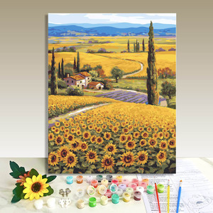 Kit de Pintura por Números para Adultos, Paisaje, Pintura al Óleo, Set DIY 40x50cm, Lienzo Ecológico, Decoración de Pared para el Hogar, Regalo - Product Image 1