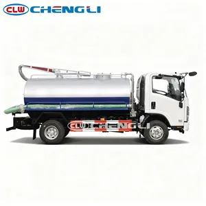 Camion d'aspiration des eaux usées 4x2 Isuzu 6m³ à forte performance avec capteur de niveau d'eau automatique à vendre - Product Image 2