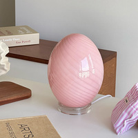 Neue Moderne Minimalistische Eiförmige Dreifarbige Dimmbare Augenfreundliche Glas-Streifenlampe Leichtgewichtige Niederspannungs-Dekorative Tischleuchte