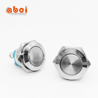 Interrupteurs à bouton poussoir métalliques étanches à tête bombée 16 mm 2 broches en gros, boutons électriques normalement ouverts, bouton poussoir métallique
