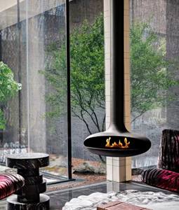 Estufas decorativas montadas en la <span class=keywords><strong>pared</strong></span> de fuego real para interiores personalizadas de fábrica, la mejor venta, chimenea suspendida colgante - Product Image 6