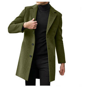 Manteau trench mi-long pour homme, style moderne minimaliste, formel et décontracté, 100 % polyester, automne-hiver - Product Image 5