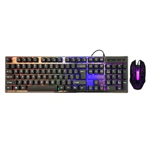 USB Backlit LED 104 Keys Keyboard And Mouse Combos Wired Pc Computer Gaming Keyboard Set