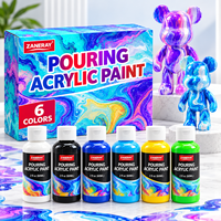 Kit DIY Ours Violent Fluide – Ensemble de Peinture Acrylique pour Coulée de Résine – Jouet d'Art Fluide pour Décoration Faite Main 60ml