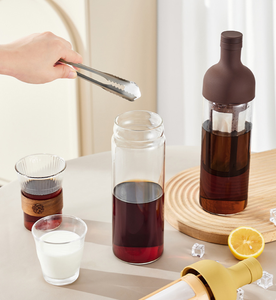 Botella y jarra de café frío de vidrio-Café helado reutilizable, té, jugo-Uso en la cocina del hogar - Product Image 3