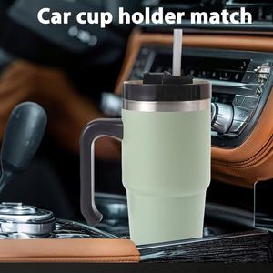 Custom logo 20oz 30oz Business Gifts Travel Sports Mug Thermos <b>Double</b> <b>Wall</b> Insulated Stainless Steel Grippy Tumbler With Handle - Product Image 6