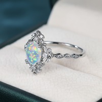 AliExpress - Nouvelle bague pour femme en cuivre opale blanc en forme d'œuf, plaquée, élégante, simple, tendance, adaptée à un usage quotidien