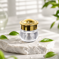Pot en plastique de 10g pour poudre à ongles en gros, pot vide pour paillettes et poudre libre avec couvercles dorés, idéal pour le maquillage