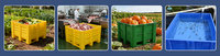 Conteneur de stockage agricole grand format CNPLAST, en PEHD, de qualité alimentaire, ventilé, robuste, couleur personnalisée, pour ferme, bonbons et déchets