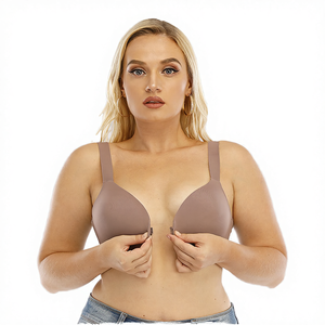 Soutien-gorge Grande Taille Sexy à Imprimé Léopard, Sans Armature, Entièrement Couvrant, en Crochet Sans Couture, Bretelles Convertibles, Dos en U, pour Femmes à Forte Poitrine - Product Image 4