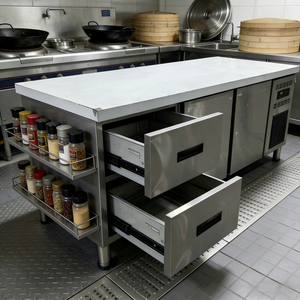 ตู้เย็นใต้เคาน์เตอร์สำหรับงานเชิงพาณิชย์ Rebirth แบบสองโซนอุณหภูมิ ควบคุมอุณหภูมิแบบดิจิตอล ผลิตจากสแตนเลส 304 รุ่น 2 - Product Image 3