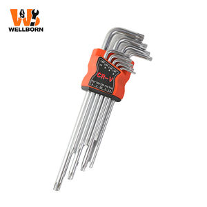 Jeu de clés hexagonales de qualité industrielle finition chromée, en acier au carbone, personnalisable, support OEM - Product Image 2