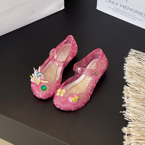 Baby Girls Closed Toe Jelly <b>Sandals</b>, <b>Summer</b> Breathable Soft Sole Children Princess <b>Sandals</b>, New Arrival Kids Shoes - Product Image 3