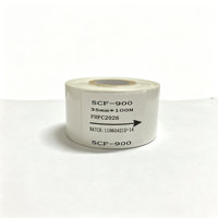 Sampel Gratis Gulungan Foil Hot Stamping Warna Hitam 30mm SCF900 Pita Foil Pengkodean Tanggal Panas Warna Hitam