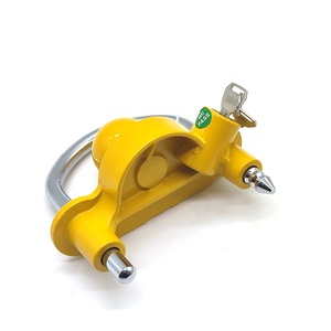 Serrure d'attelage de boule de remorquage d'accouplement de remorque universelle de sécurité de caravane en alliage de fonte jaune - Product Image 4