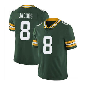 Jersey Sepak Bola Kota Hijau Jahitan Pria, Promo Spesial 2026 # 10 untuk Cinta # 12 Aaron Rodgers # 8 Josh Jacobs Bernapas - Product Image 4