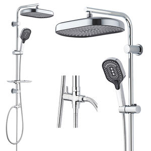 Venta al por Mayor de Artículos Populares en Turquía, Juego de Ducha de Lluvia Redonda de Acero Inoxidable, Mezclador de Grifería para Baño, Juego de Ducha de Lluvia - Product Image 1