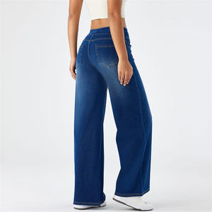 <span class=keywords><strong>Jeans</strong></span> in Denim nero retrò da donna pantaloni larghi Chic Y2K stile stile uomo <span class=keywords><strong>Jeans</strong></span> Casual a metà maglia pantaloni - Product Image 4