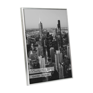 Silver Aluminum Photo <strong>Frame</strong> 12x16 Inch <strong>30x40cm</strong>, Modern Thin Metal Picture <strong>Frame</strong> for Wall Mount Home Office Decor - Product Image 1