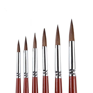 Bview Set di 6 <span class=keywords><strong>Pennelli</strong></span> Artistici in Legno con Pelo di Lupo di Alta Qualità <span class=keywords><strong>per</strong></span> Acquerello e <span class=keywords><strong>Pittura</strong></span> <span class=keywords><strong>a</strong></span> <span class=keywords><strong>Olio</strong></span> - Product Image 1