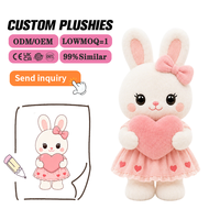 Peluche personnalisée chat mignon, animal en peluche OEM ODM, poupée en peluche douce personnalisée, oreiller chat cœur, cadeau pour enfants
