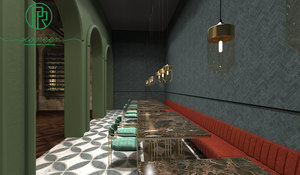 Présentoir de luxe, Bar à Whisky, mobilier de musée, narguilé, salon, banc, boissons, à vendre - Product Image 2