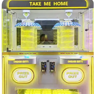 2 Person Customized Crane Claw Machine Mini Toy Doll Vending Prizing Entertainment Unit For Sale