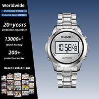 Jam Tangan Digital Pria Skmei 2702 Berkualitas Tinggi Grosir Original Tali Baja Tahan Karat Tampilan Tanggal Kronograf Kalender