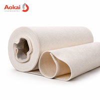Tissu de filtration aérienne non tissé personnalisé, feutre aiguilleté, pour substrat de poinçonnage, résistant aux températures moyennes et élevées, en PET, Aramide, PPS, PTFE, Fibre de verre