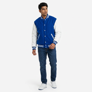 High Quality <b>Men's</b> Letterman Varsity <b>Jackets</b> Winter Wear 100% Cotton Breathable Front Logo <b>Smart</b> Stylish Fleece Fabric - Product Image 1