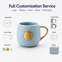 Taza de Cerámica Nórdica de Porcelana Fina con Emblema de Cobre, Acabado Mate Acanalado, Antiderrames, para Té, Estilo Minimalista, para el Hogar, con Logotipo Personalizado, Marca Privada