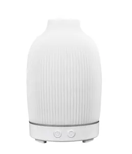 100Ml Nieuwe Ontwerp Keramische Porselein Cover Etherische Olie Aroma Diffuser Handgemaakte Eenvoudige 7 Led Licht