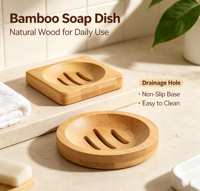 Boîte à savon en bambou durable, écologique, anti-moisissure, drainante, forme personnalisée, porte-savon en bois, porte-shampooing en bambou