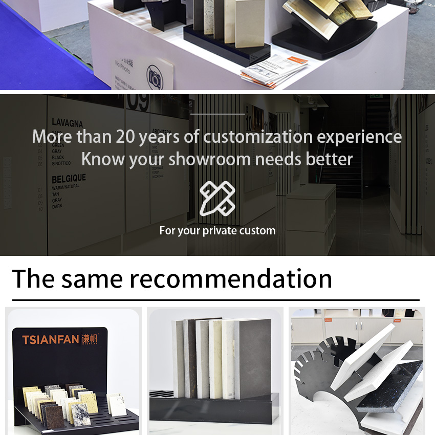 Wholesale Retail Quartz Sample Tabletop Racks Mosaic Granite Marble Artificial Stone Table Display Rack Countertop Tile Display