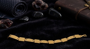 Gold Plated <b>Men</b> Link Chain Bracelet Copper Brass Fashion Jewelry Classic Luxury Wrist Accessory for Business Casual - Product Image 6