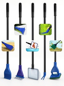 Kit de Limpieza para Acuarios 5 en 1 Premium, Herramienta Multifuncional para el Mantenimiento de Peceras con Limpiador de Vidrio, Sifón para Grava, Red y Removedor de Algas - Product Image 1