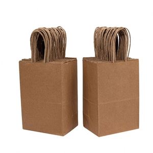 Paper Clothing Bags Black White Brown <b>Biodegradable</b> Kraft Environment Friendly Paper <b>Packaging</b> Shopping Bag - Product Image 3