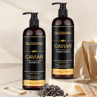 Shampooing et après-shampooing à l'essence de caviar professionnel pour salon, logo personnalisé, soin capillaire de luxe au caviar pour cheveux crépus et abîmés