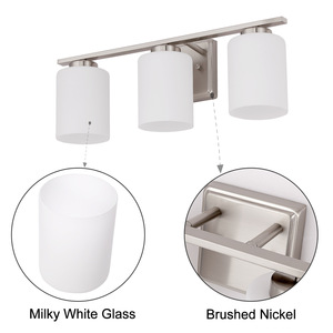 Luce di vanità calda del bagno del cromo di vetro bianco <span class=keywords><strong>3</strong></span>-Light della fabbrica - Product Image 6