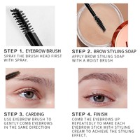 Gel Vegan pour des sourcils, garantie à l'eau, motif Vegan, Gel pour la sculpture des sourcils, sans logo, vente en gros,